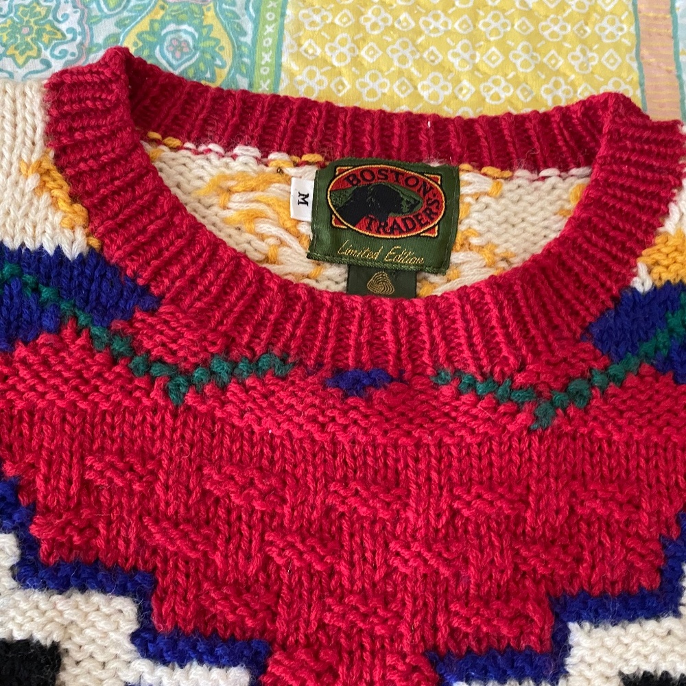 Boston Traders Vintage Limited Edition Wool Sweater Mens Medium/ A… - Picture 4 of 15